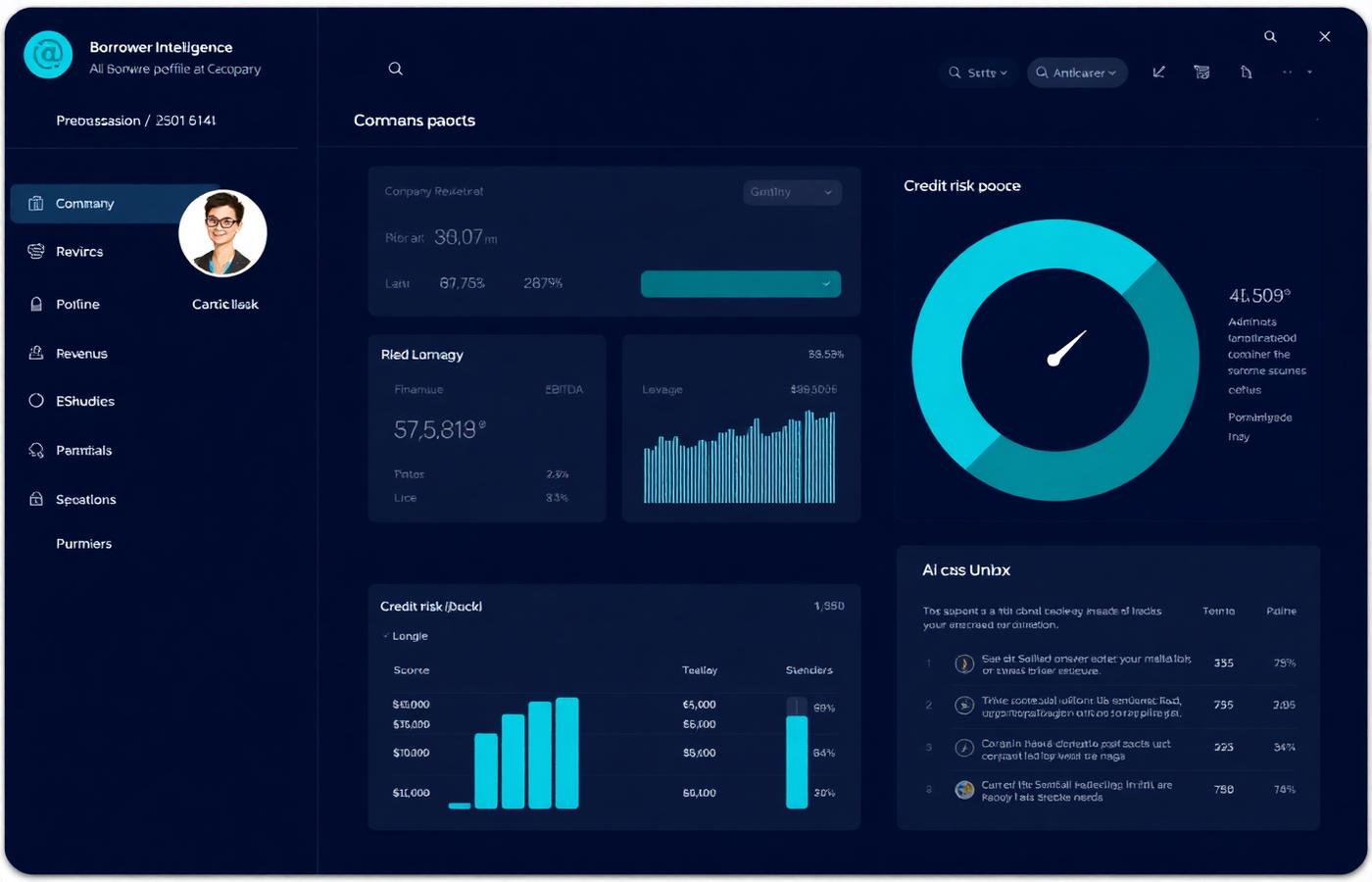 Borrower Intelligence interface